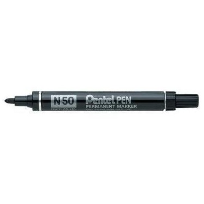 Marcatore punta tonda nero Pentel N50-A - Confezione da 12